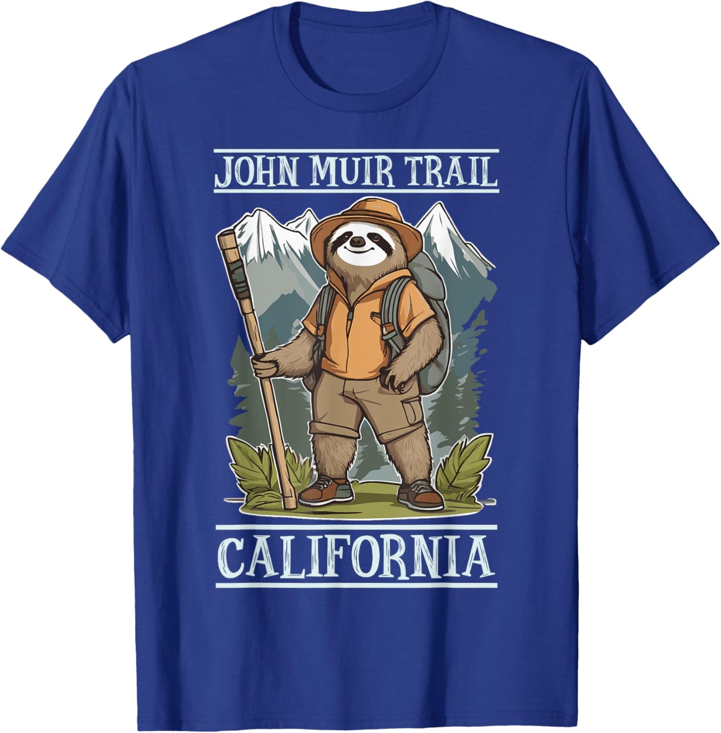 California Hiking Trail John Muir Trail Souvenir Nature Fan T-Shirt - T-Shirt | Royal