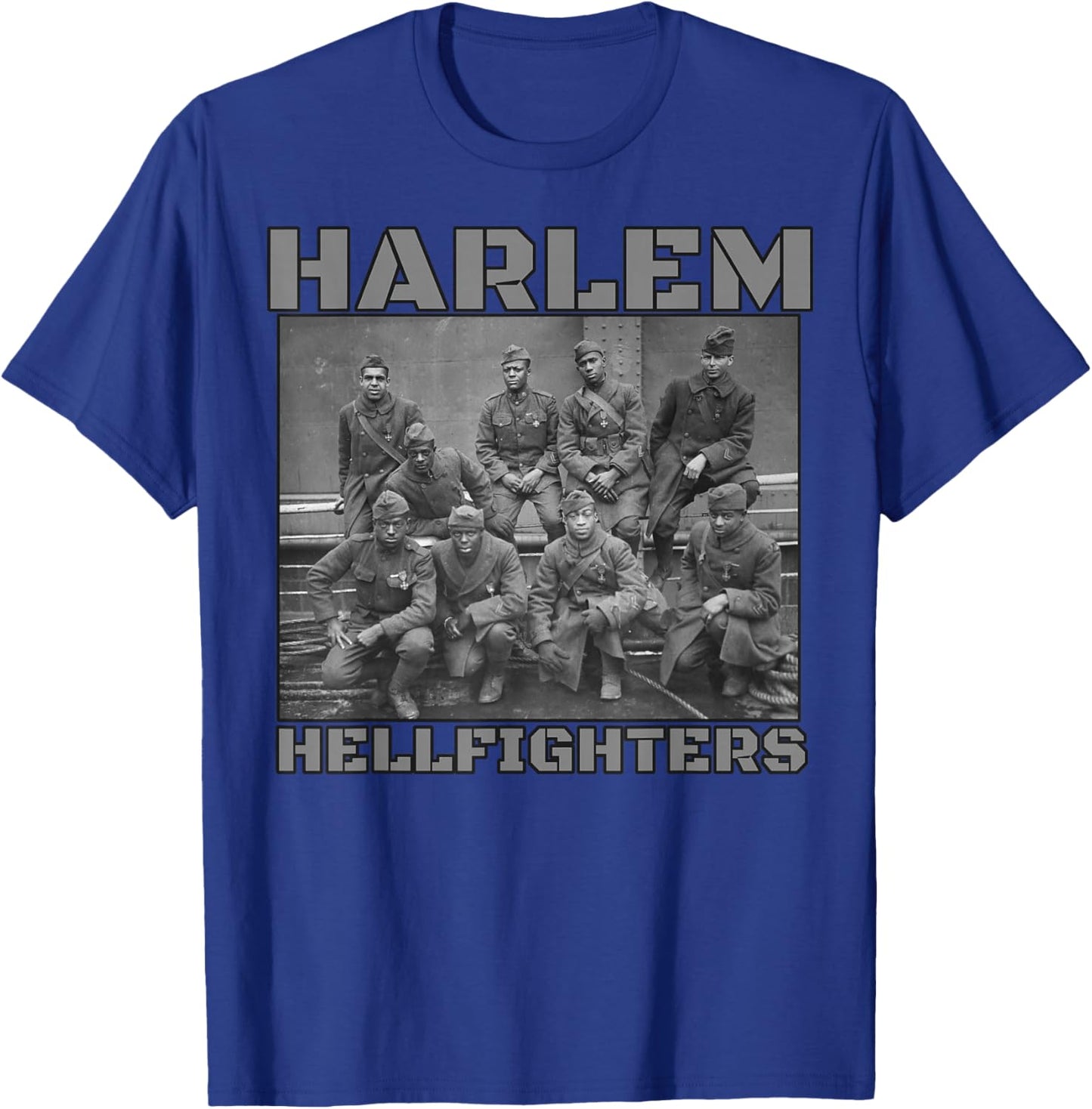 Black Military History USA Black History Harlem Hellfighters T-Shirt - T-Shirt | Royal