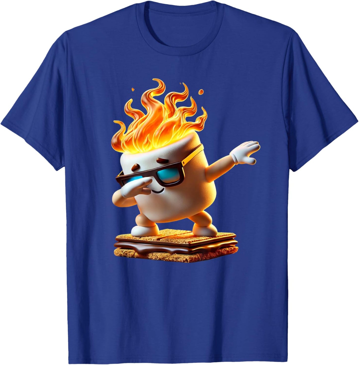 Dabbing Smore Marshmallow Cute Dab Dance Camping Camper Gift T-Shirt - T-Shirt | Royal