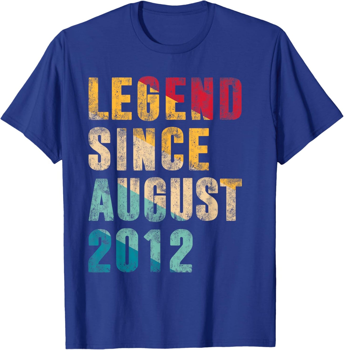 Legend Since August 2012 - 13 Year Old Gifts - 13th Birthday T-Shirt - T-Shirt | Royal