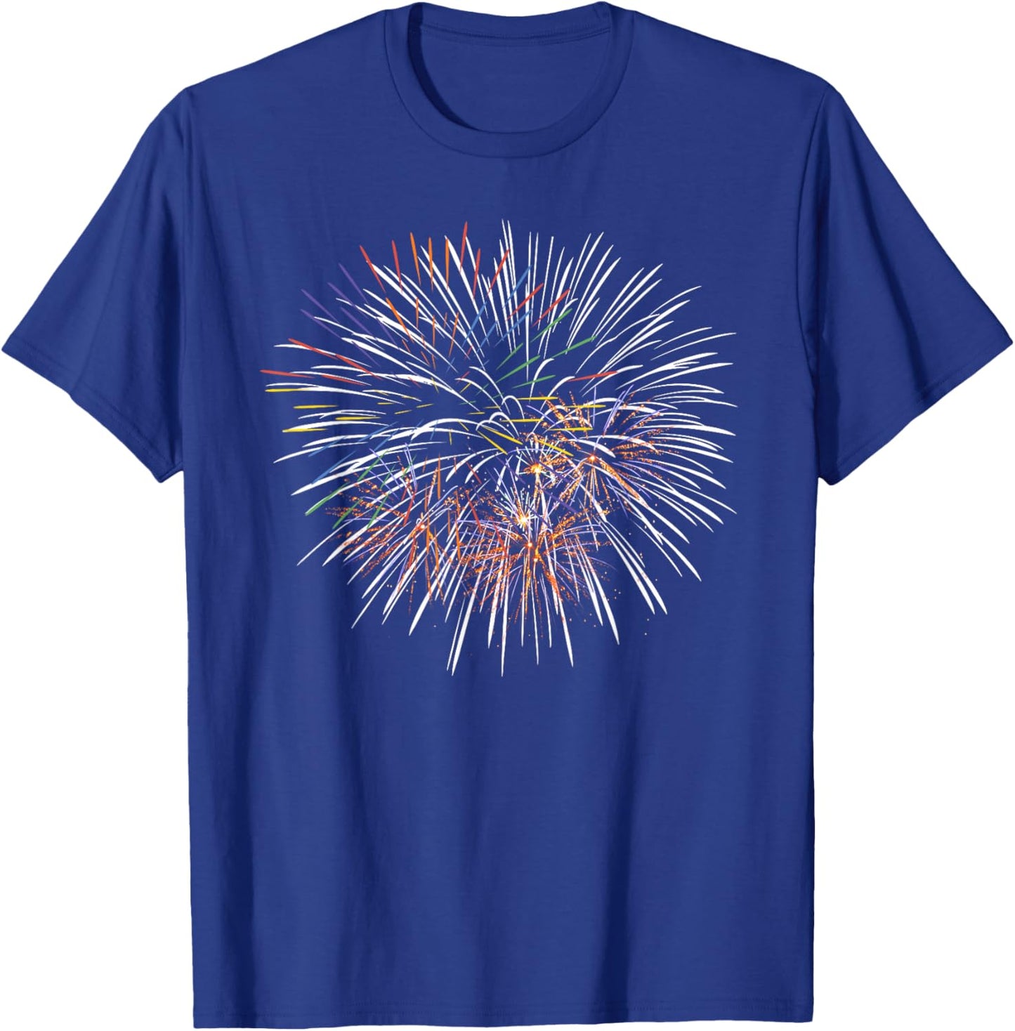 Fireworks Watercolor T-Shirt - T-Shirt | Royal