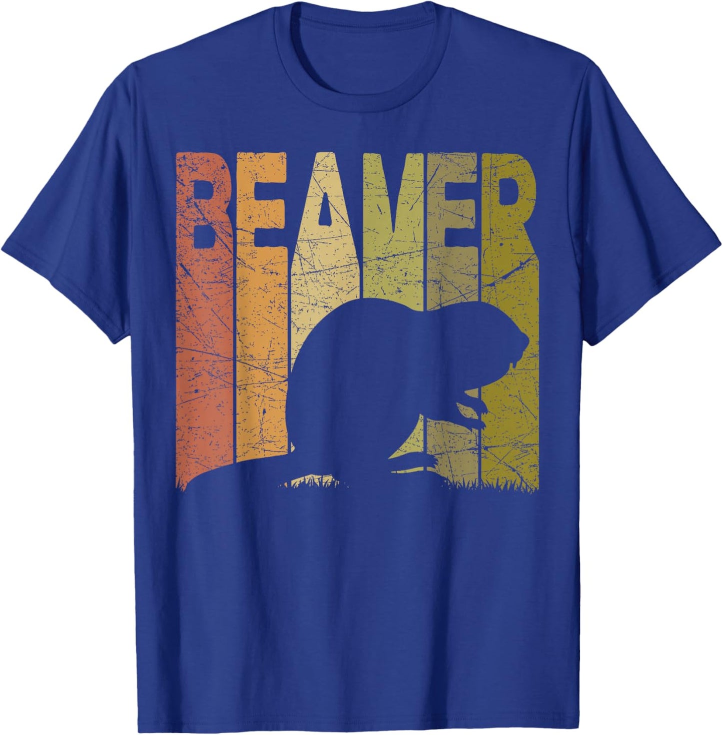 Beaver Vintage Beaver Lover Retro Beaver Rodent T-Shirt - T-Shirt | Royal