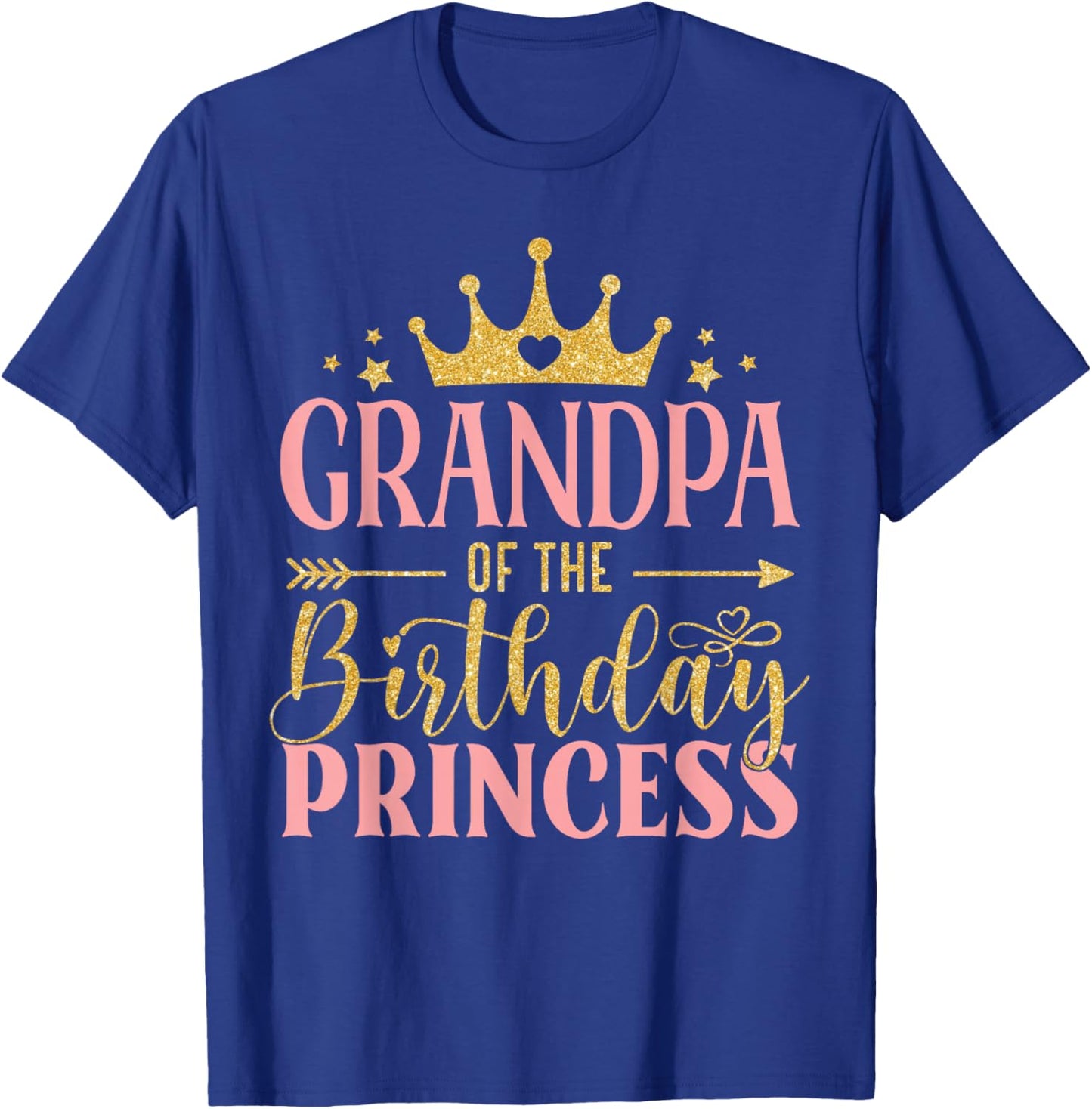 Birthday For Girl Outfit Grandpa Of The Birthday Princess T-Shirt - T-Shirt | Royal