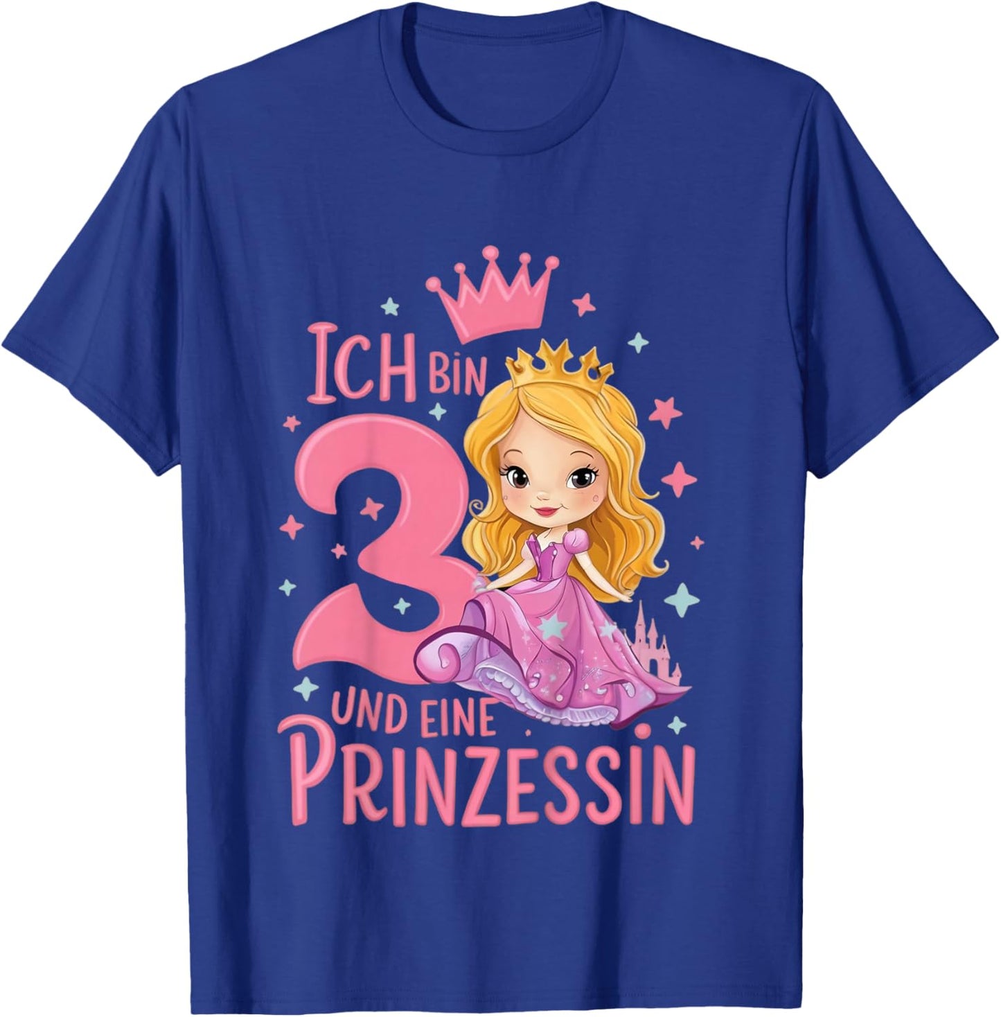 Kinder 3. Geburtstag 3 Jahre Mädchen Ich Bin 3 Und Eine Prinzessin T-Shirt - T-Shirt | Royal