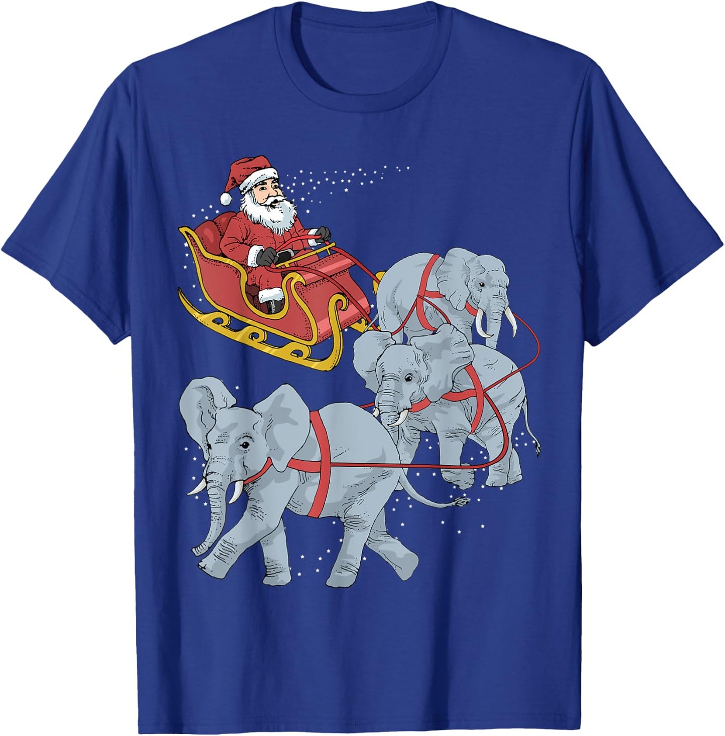 Elephant Christmas T-Shirt - T-Shirt | Royal