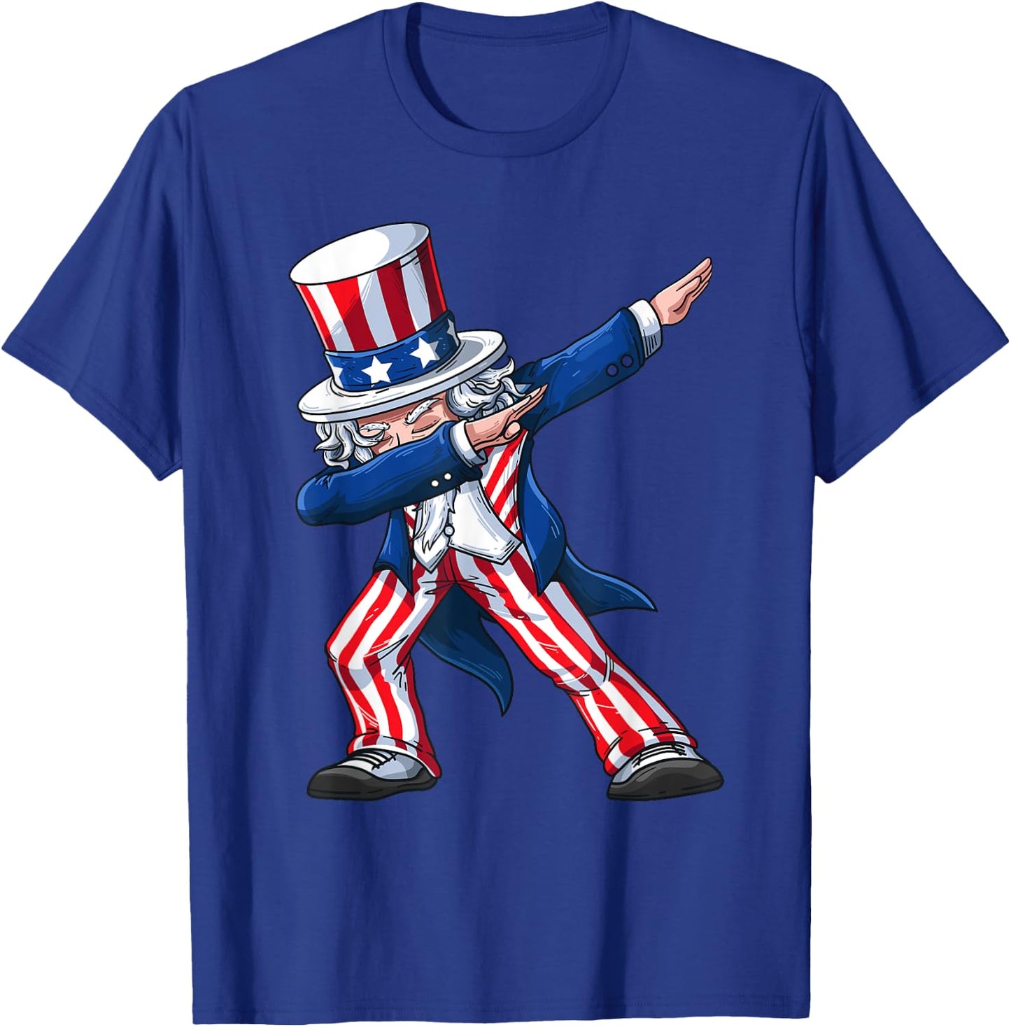 Dabbing Uncle Sam | Funny Dab Dance 4th Of July Gift T-Shirt - T-Shirt | Royal