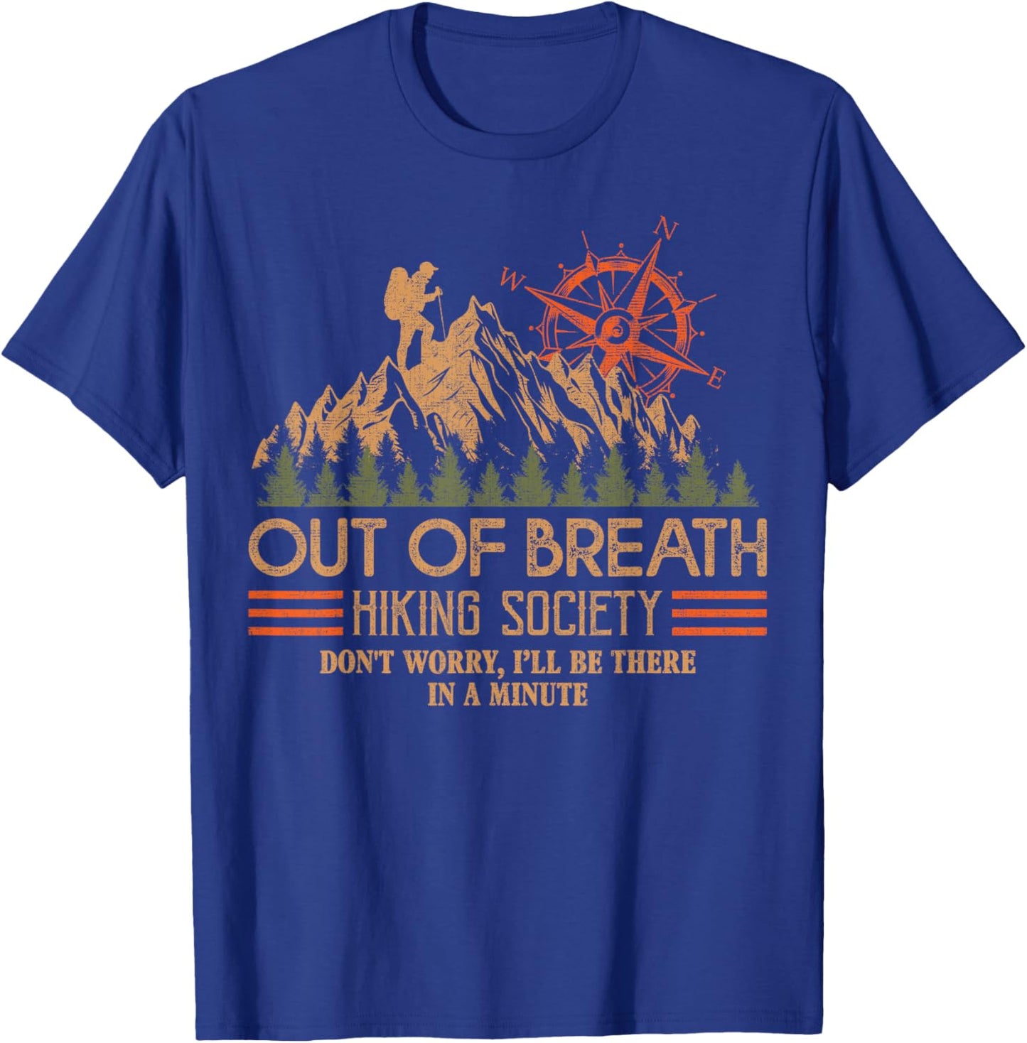 Out of Breath Hiking Society T-Shirt - T-Shirt | Royal