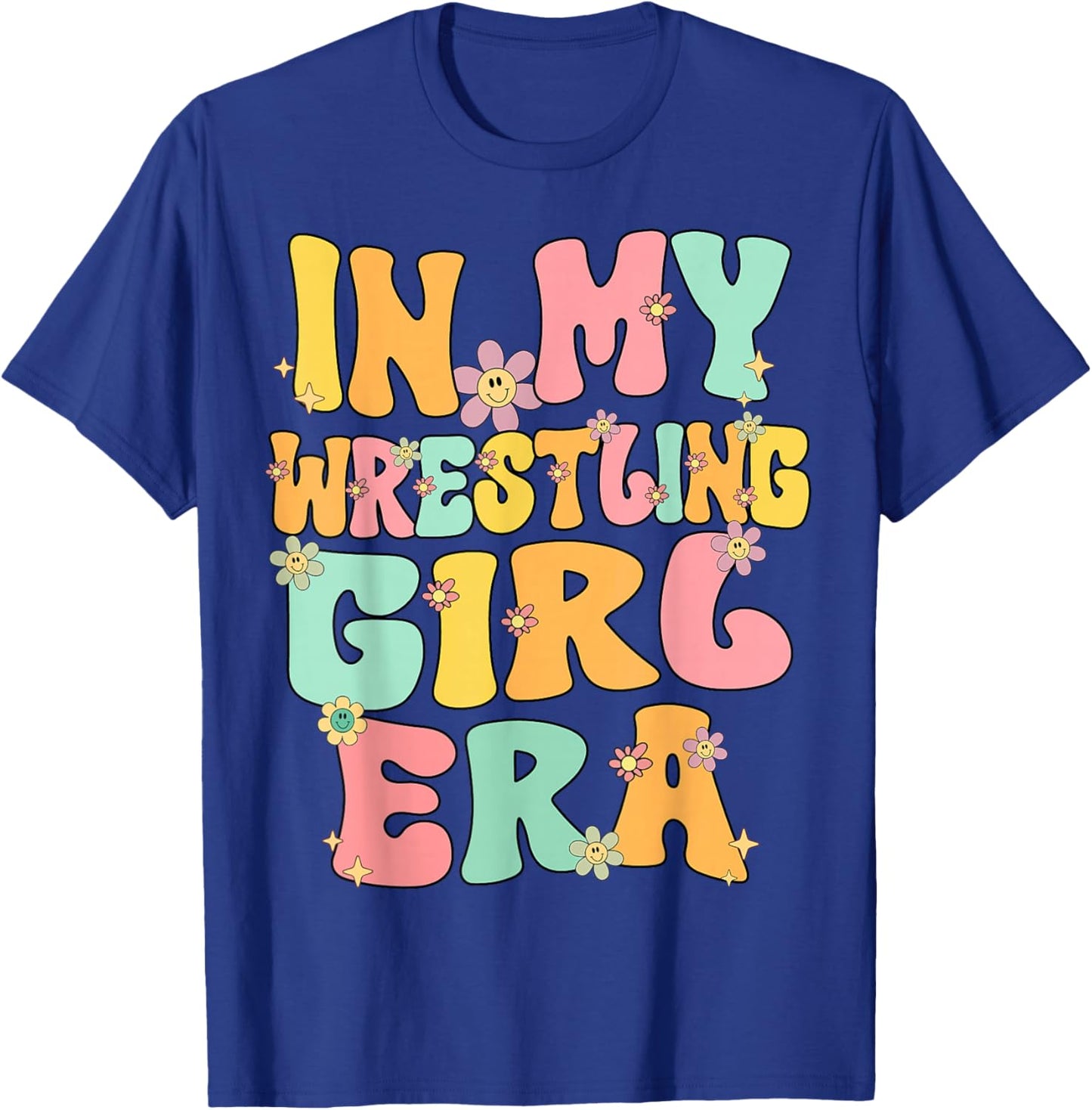 Cute In My Wrestling Girl Era Groovy Wrestling Girl Wrestler T-Shirt - T-Shirt | Royal