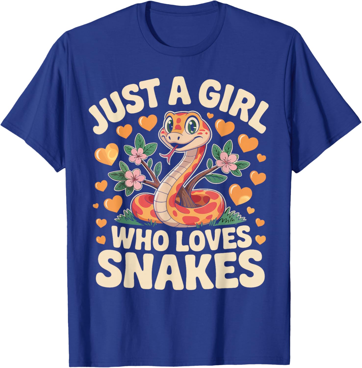 Just a Girl Who Loves Snakes Cute Reptile Lover Gifts Women T-Shirt - T-Shirt | Royal