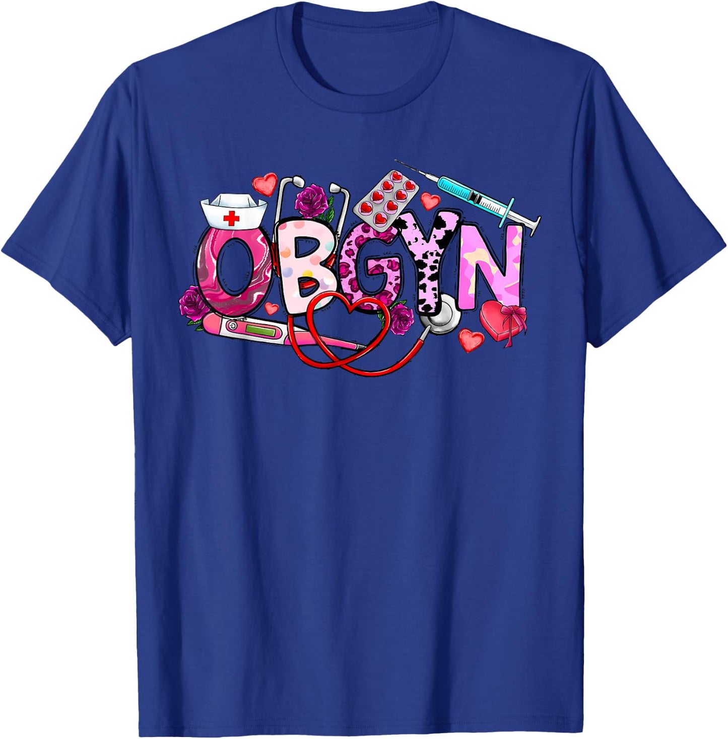 OBGYN Valentine's Day Gynecologist Obstetrician OBGYN Doctor T-Shirt - T-Shirt | Royal