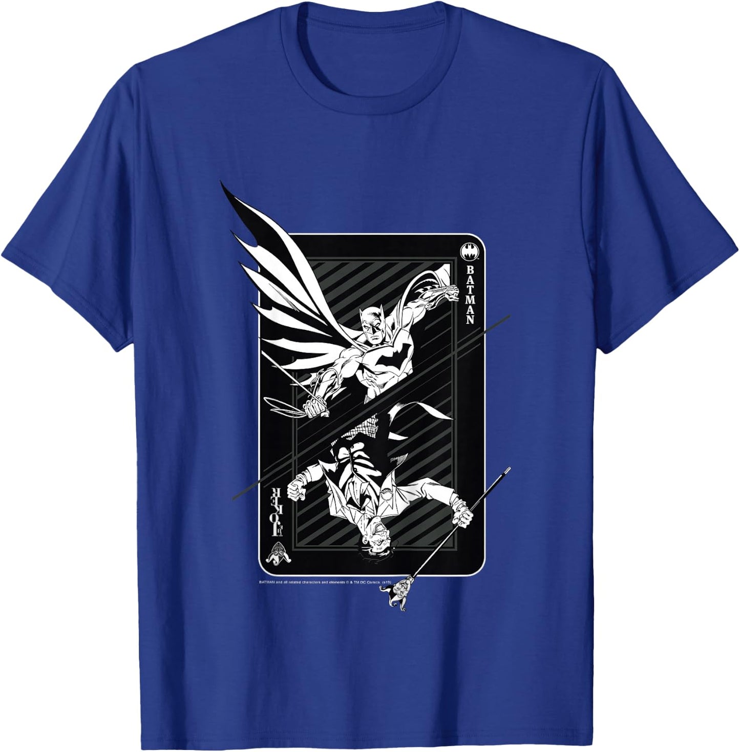 Kids DC Comics Batman And Joker Card Poster T-Shirt - T-Shirt | Royal