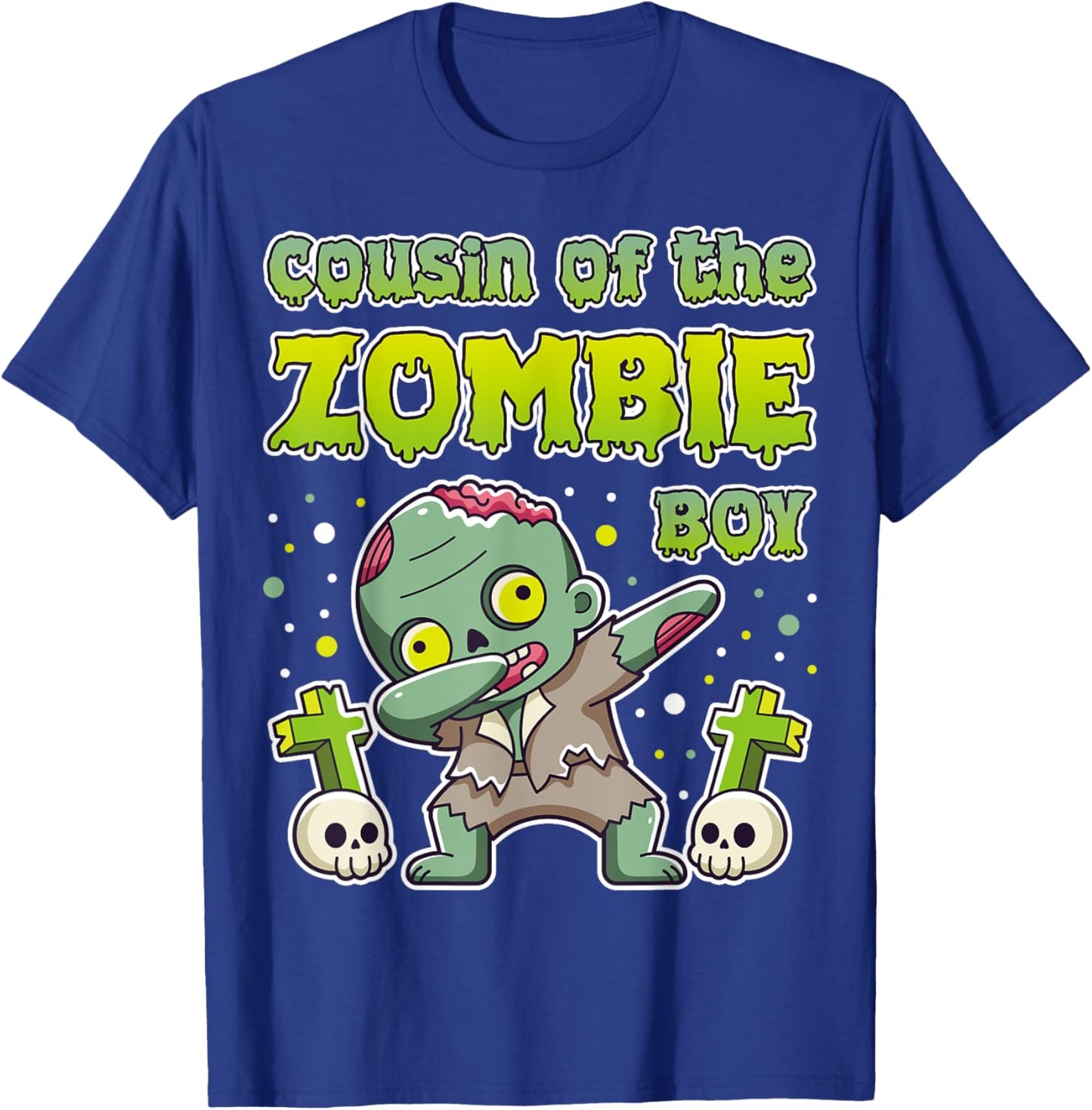 Cousin of the Zombie Boy Zombie Lover 9th Birthday Kid Party T-Shirt - T-Shirt | Royal