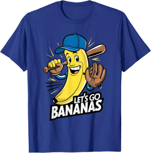 Funny Bananas Shirts Cute Banana Gifts Funny Lets go Bananas T-Shirt - T-Shirt | Royal