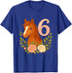 6. Geburtstag, Mädchen, Pferd, Pony & 6 Jahre altes Mädchen Geburtstag T-Shirt - T-Shirt | Royal