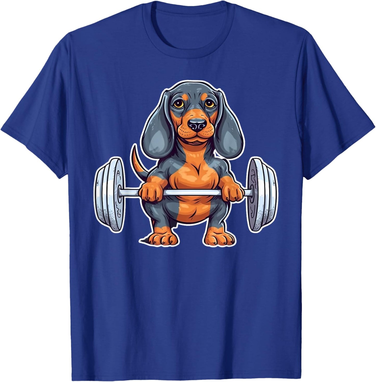 Dachshund Weightlifting Funny Deadlift Men Fitness Gym Gifts T-Shirt - T-Shirt | Royal