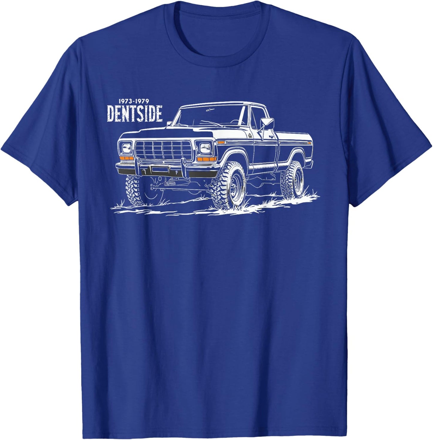 1979 Dentside Truck Silhouette Front Corner Dentside Highboy T-Shirt - T-Shirt | Royal