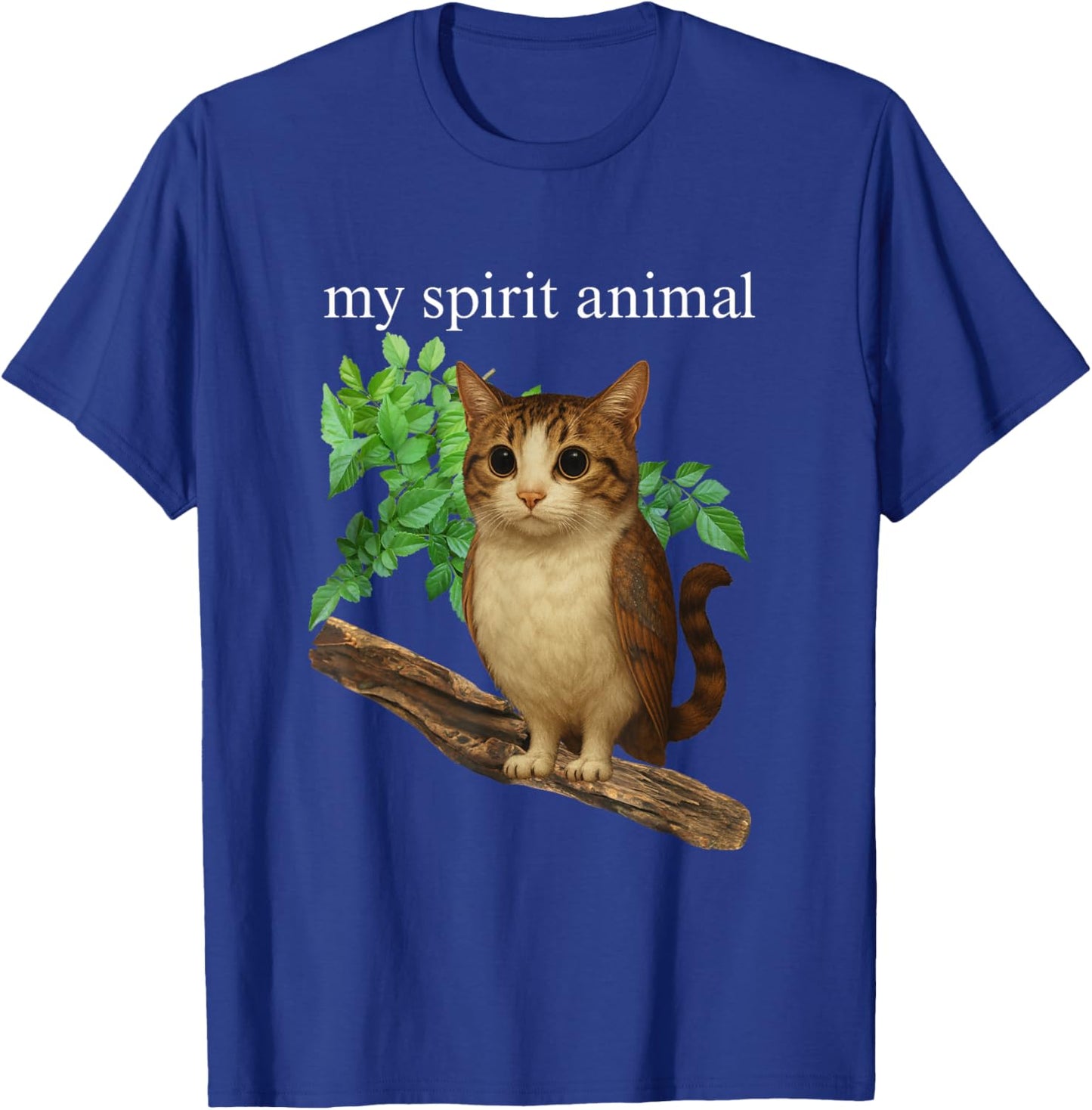 Funny Meowl Meme, Cat Owl Meme Brainrot Gen Alpha T-Shirt - T-Shirt | Royal