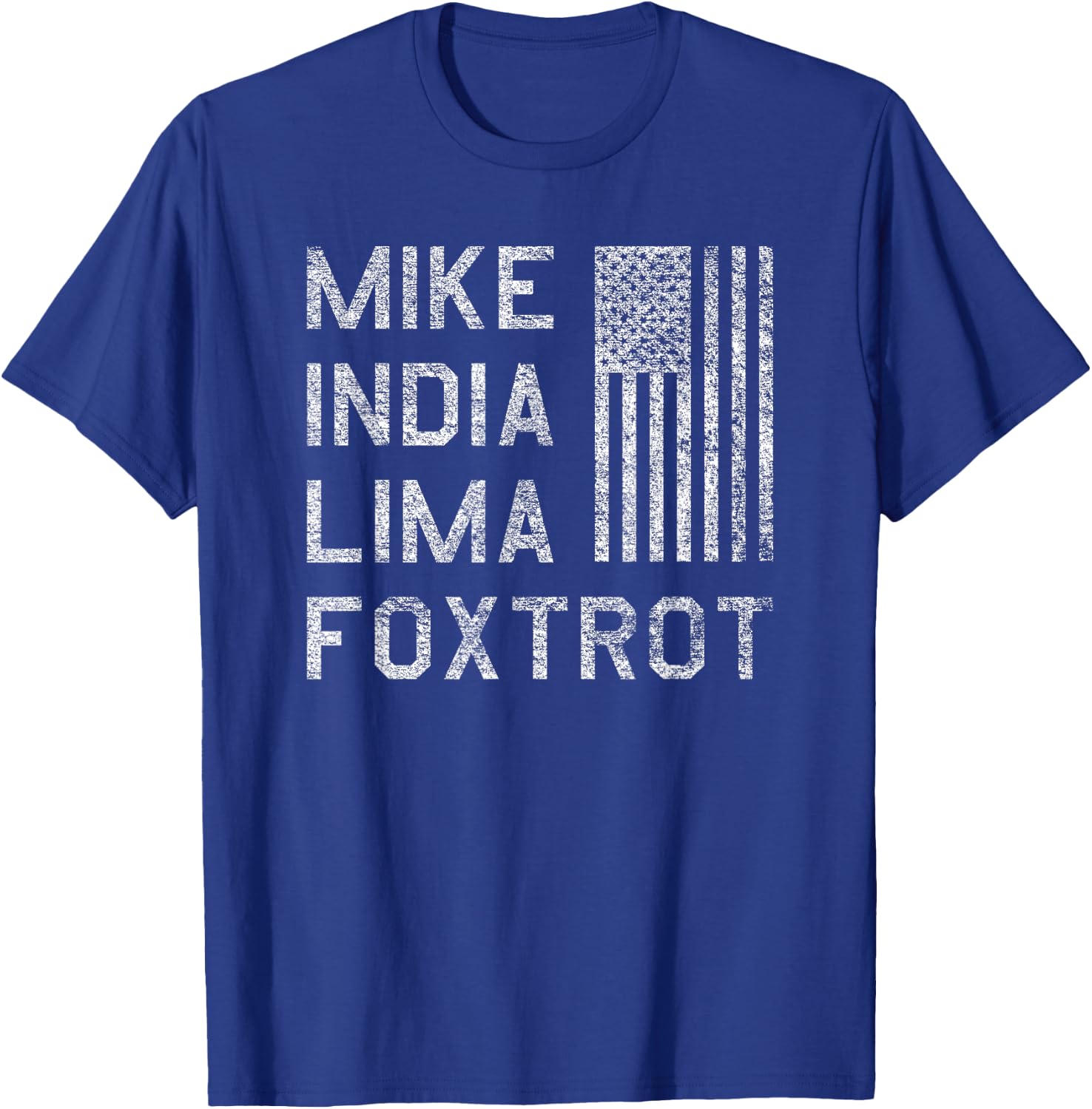 Mike India Lima Foxtrot Us American Flag Fun Milf Humor T-Shirt - T-Shirt | Royal