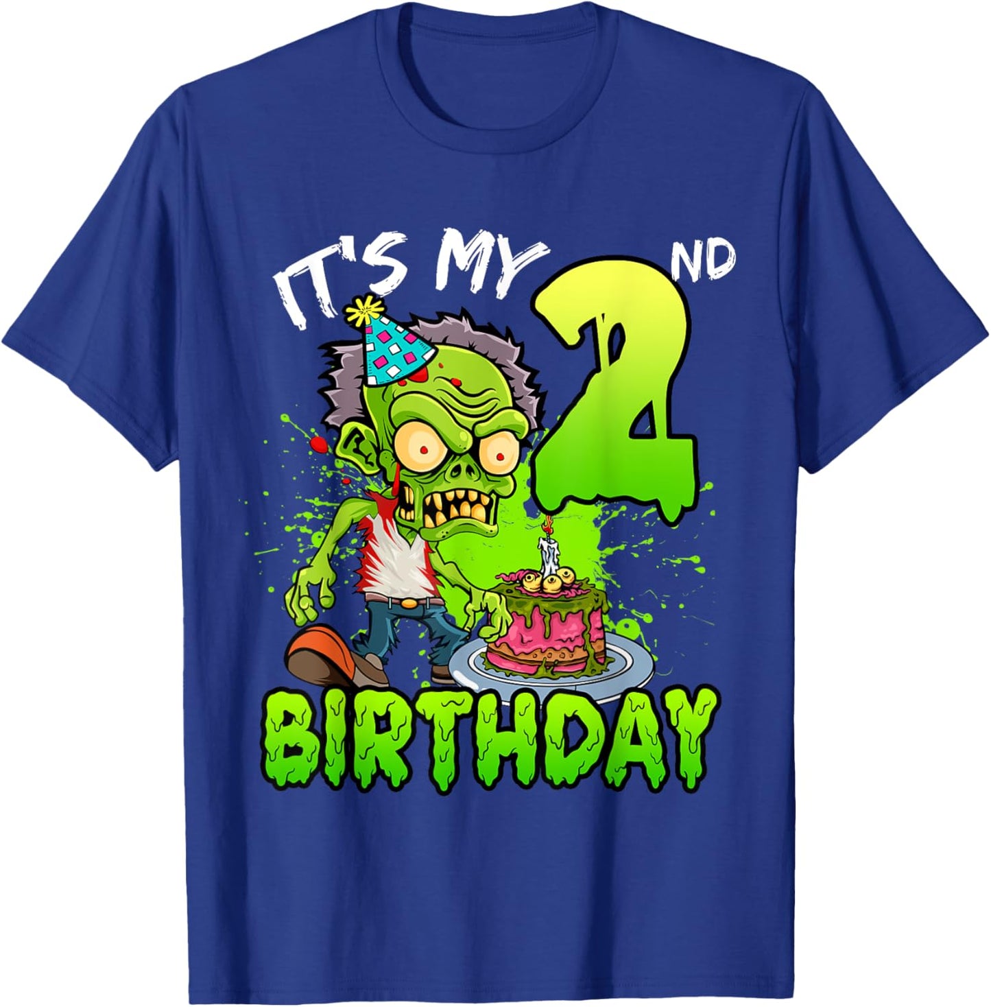 It's My 2nd Birthday Zombie Lover 2 Year Old Boys Girls T-Shirt - T-Shirt | Royal