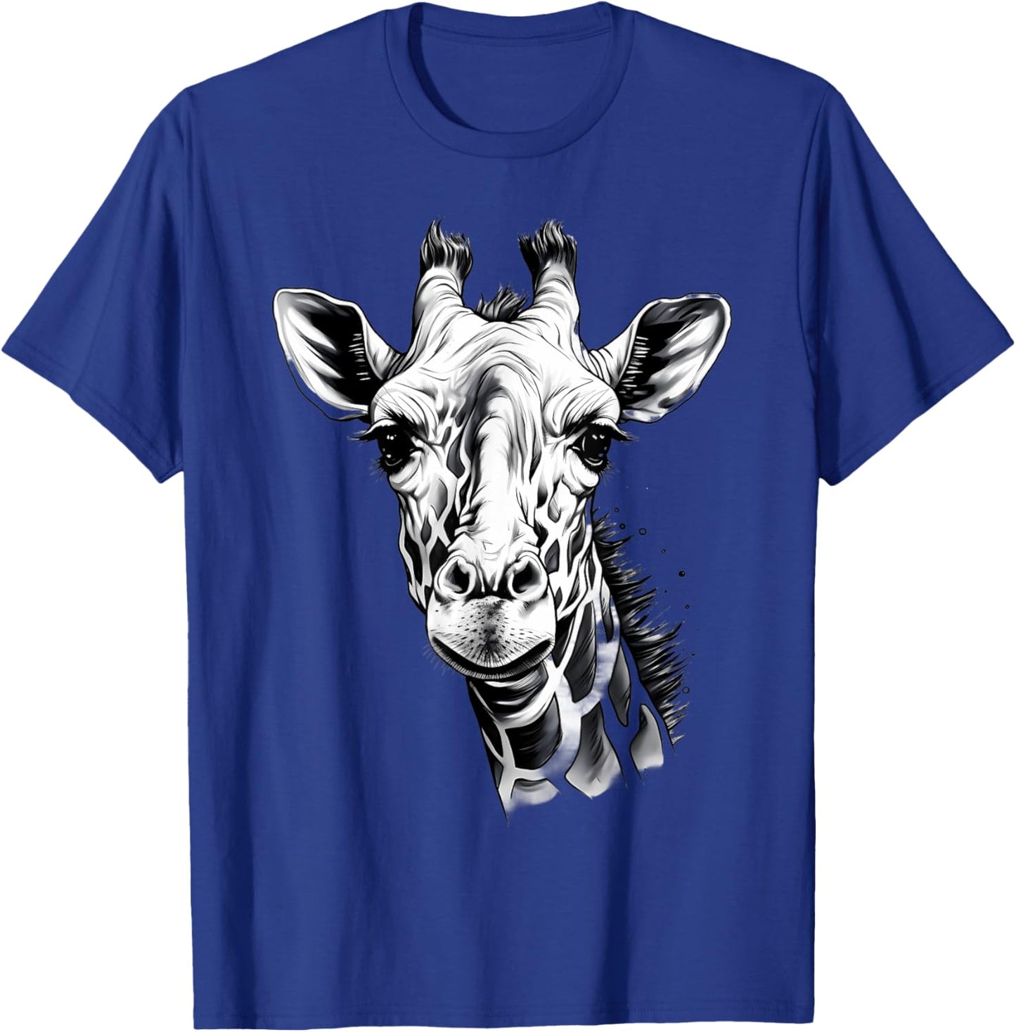 Giraffe Artwork Portrait African Animal Lovers Wildlife T-Shirt - T-Shirt | Royal
