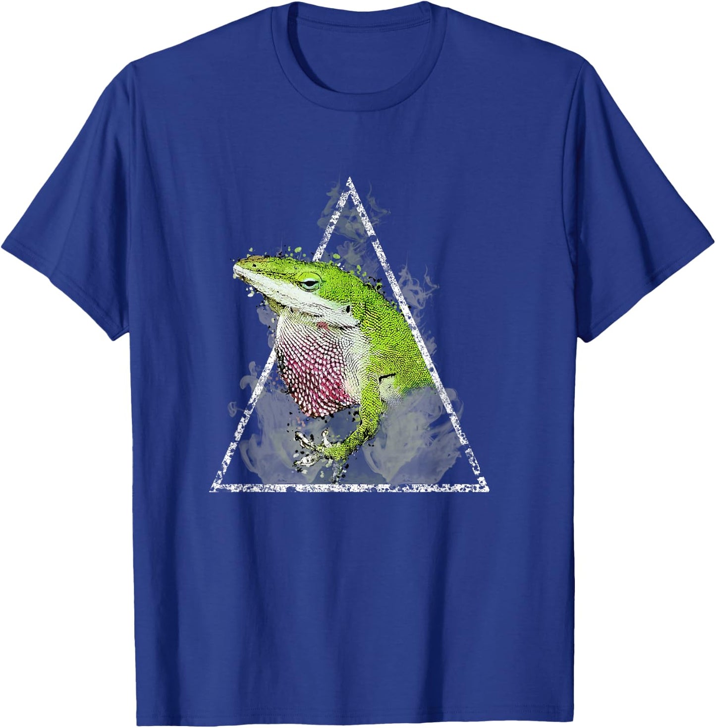 Anole Green Lizard Pet Anoles Reptile Smoke T-Shirt - T-Shirt | Royal