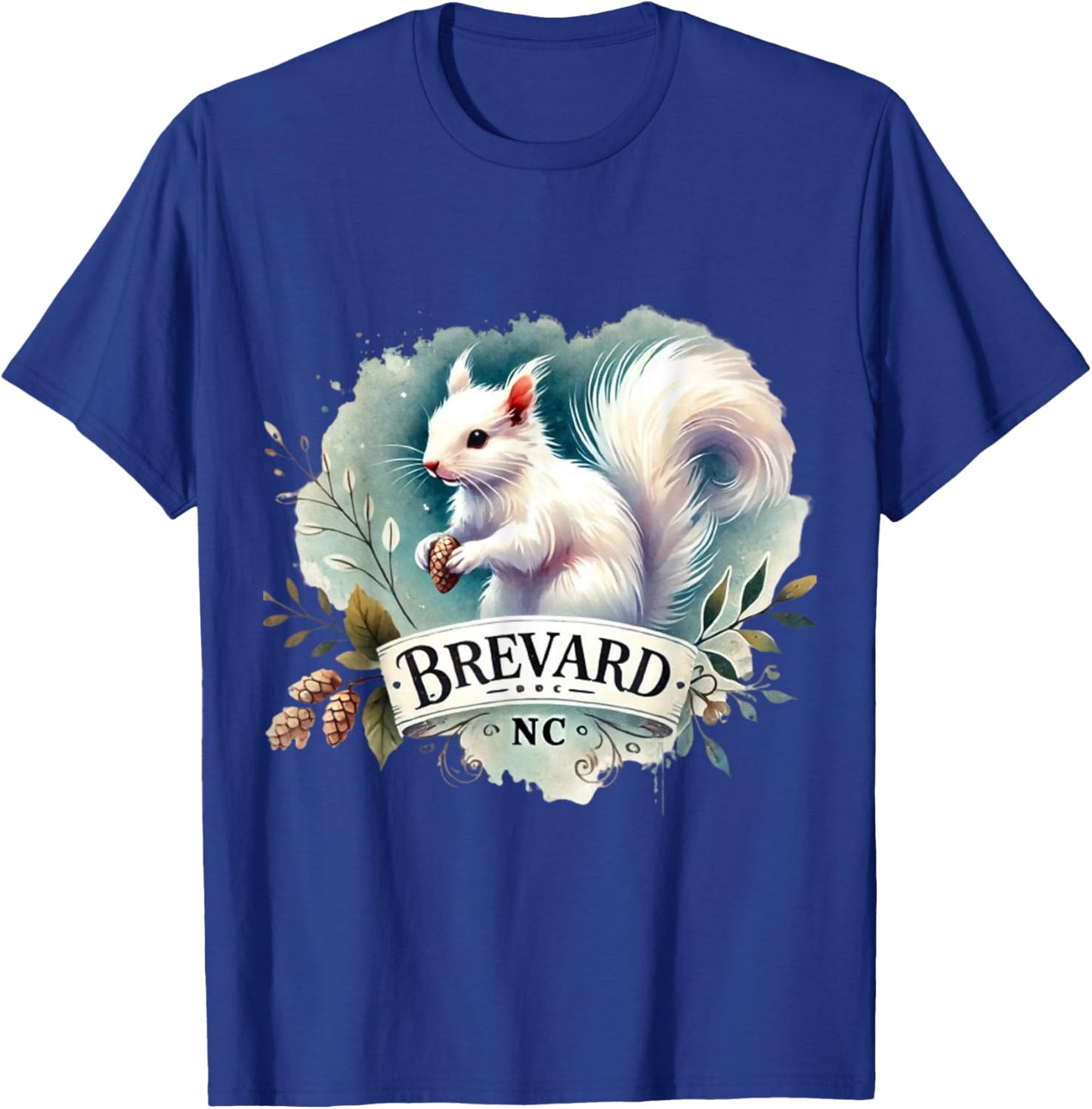 Salter Designs Brevard NC White Squirrel Kids Classic Fit Polyester 100% Black Short Sleeve T-Shirt - T-Shirt | Royal
