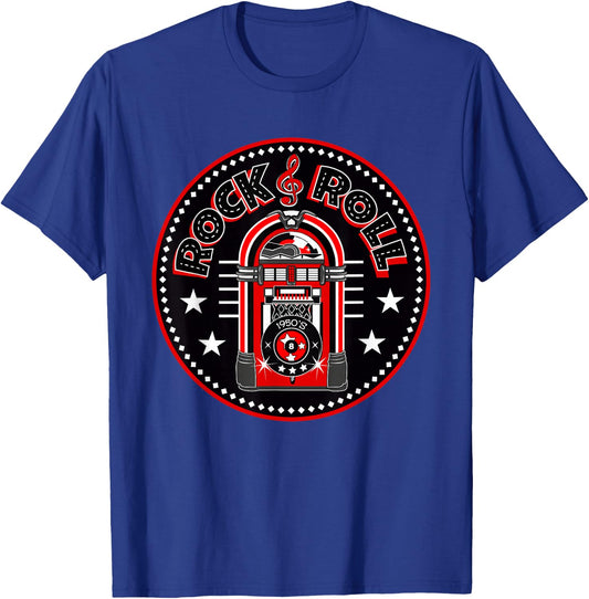 Rockabilly Jukebox Vintage 1950s Sock Hop Dance Doo Wop 60s T-Shirt - T-Shirt | Royal