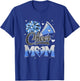 Cheer Mom Blue White Cheerleading Football Fan T-Shirt - T-Shirt | Royal
