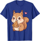 Cute Squirrel Kawaii Anime Style Eating Pie Lover T-Shirt - T-Shirt | Royal