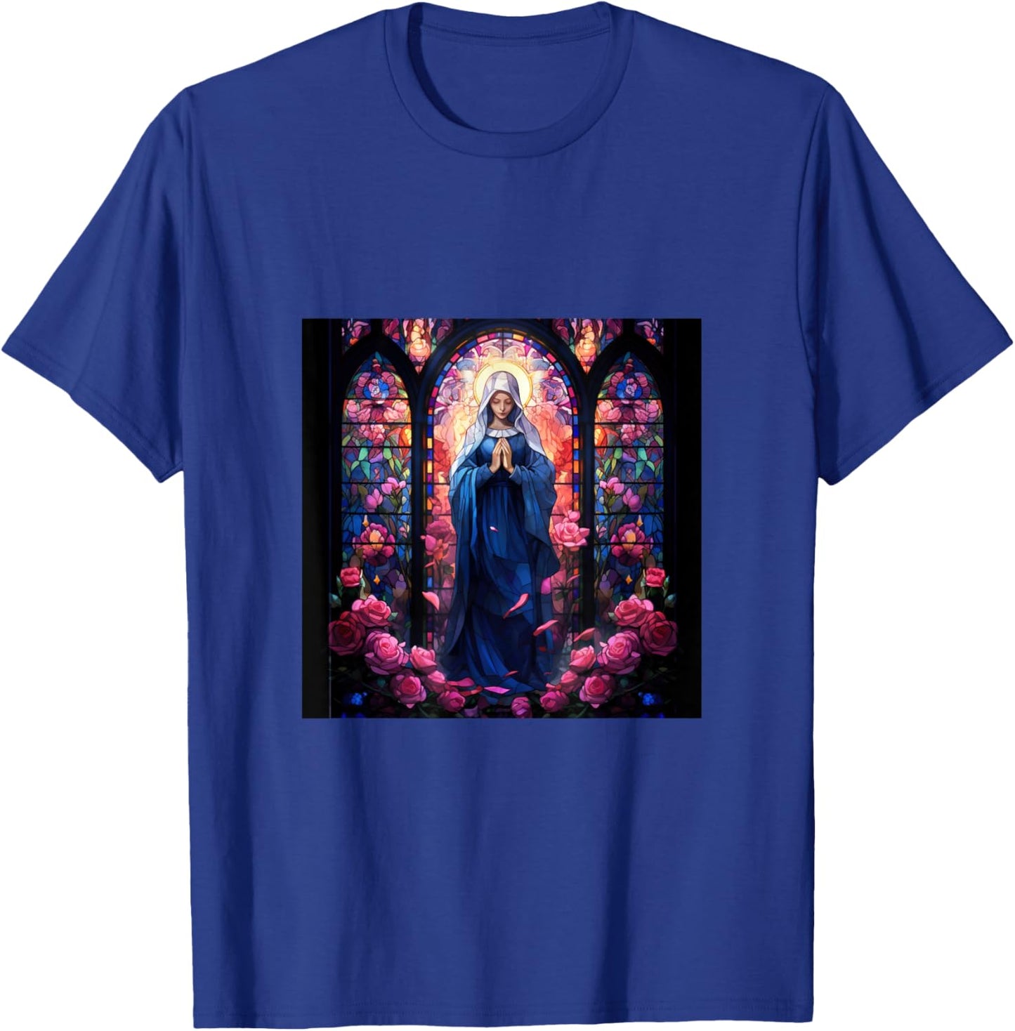 Blessed Virgin Mary Jesus Christian T-Shirt - T-Shirt | Royal