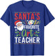 Christmas Art Teacher Painting Santa's Favorite Art Teacher T-Shirt - T-Shirt | Royal