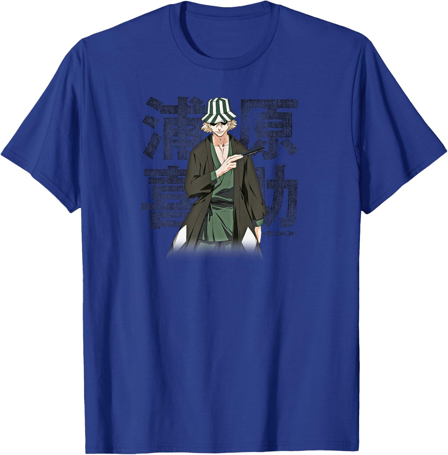 Bleach Kisuke Urahara Square Distressed Anime T-Shirt - T-Shirt | Royal