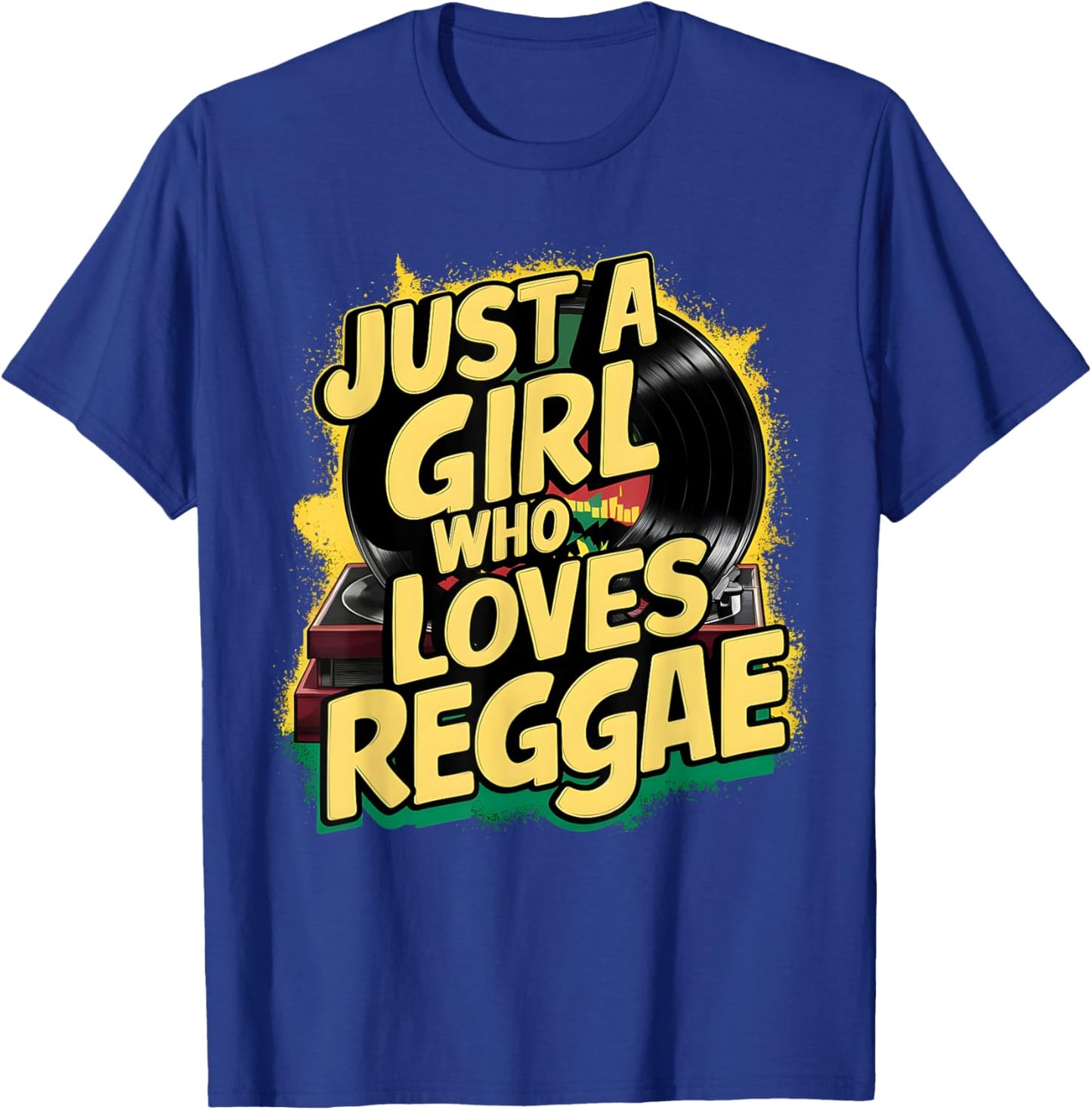 Just A Girl Who Loves Reggae Music Rasta Rastafari T-Shirt - T-Shirt | Royal