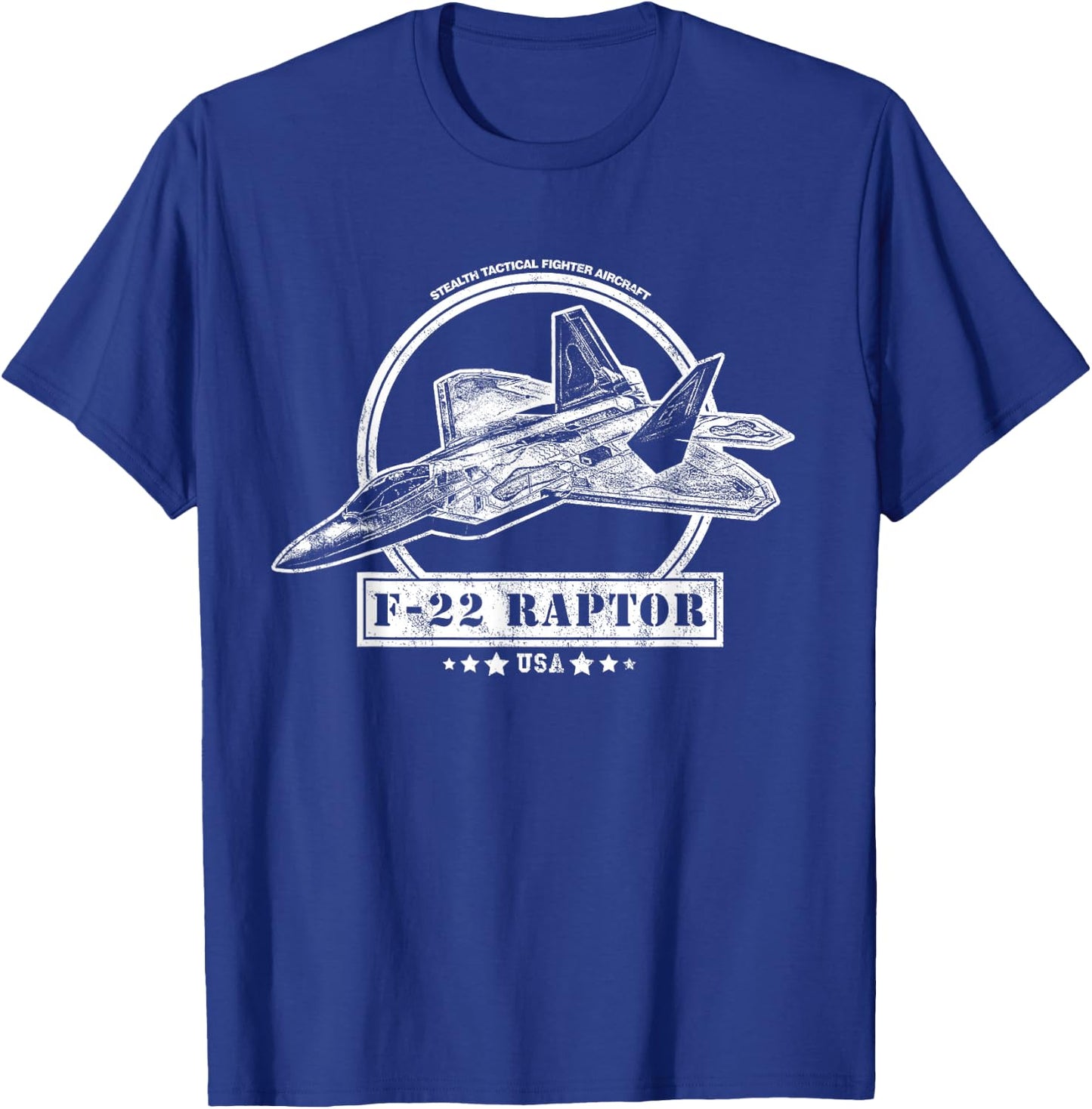 F-22 Raptor Aircraft T-Shirt - T-Shirt | Royal