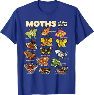 Moth Shirt for Insect Moth Lovers Moths Animals of The World T-Shirt - T-Shirt | Royal