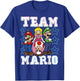 Super Mario Team Mario Group Shot T-Shirt - T-Shirt | Royal