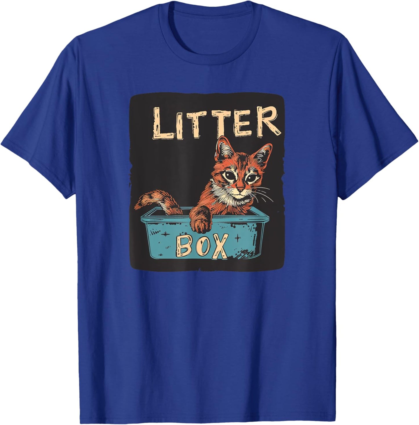 Fun Cat and Litter Box Costume Women Kids T-Shirt - T-Shirt | Royal