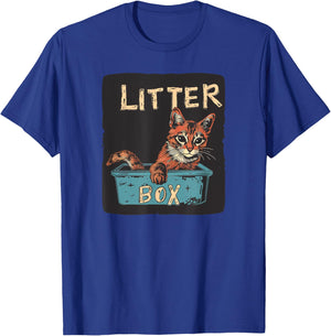 Fun Cat and Litter Box Costume Women Kids T-Shirt - T-Shirt | Royal