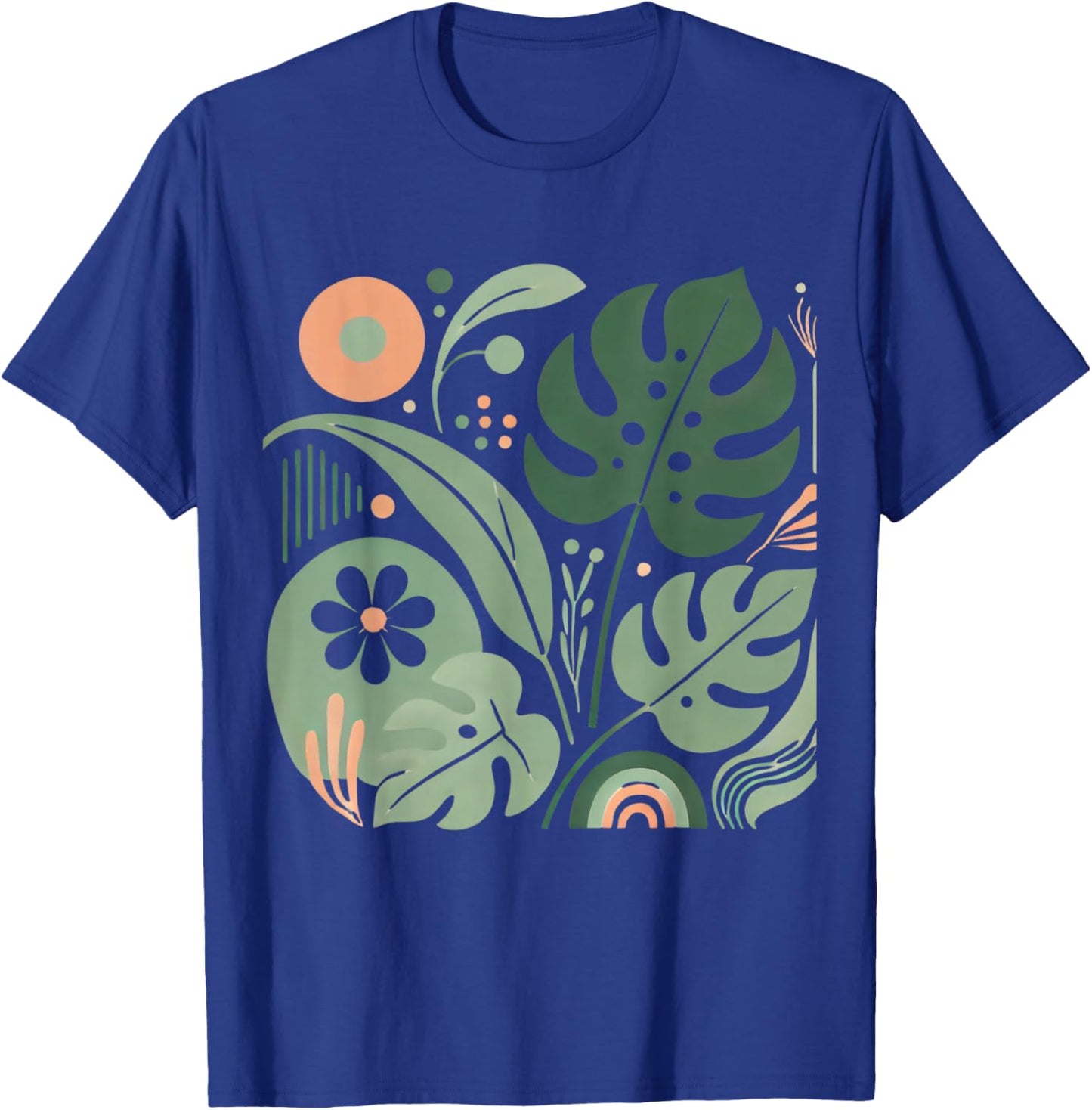 Monstera and Blooms, Monstera Design, Flora Lover. T-Shirt - T-Shirt | Royal