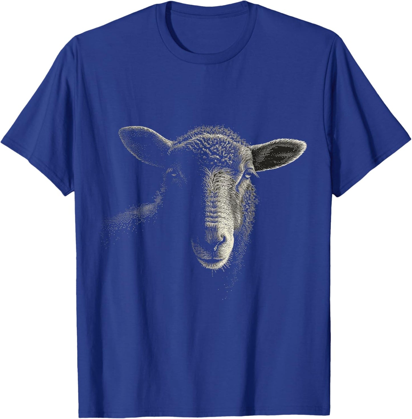 Sheep Pixel Portrait Animal Illlustration Artwork Sheep T-Shirt - T-Shirt | Royal