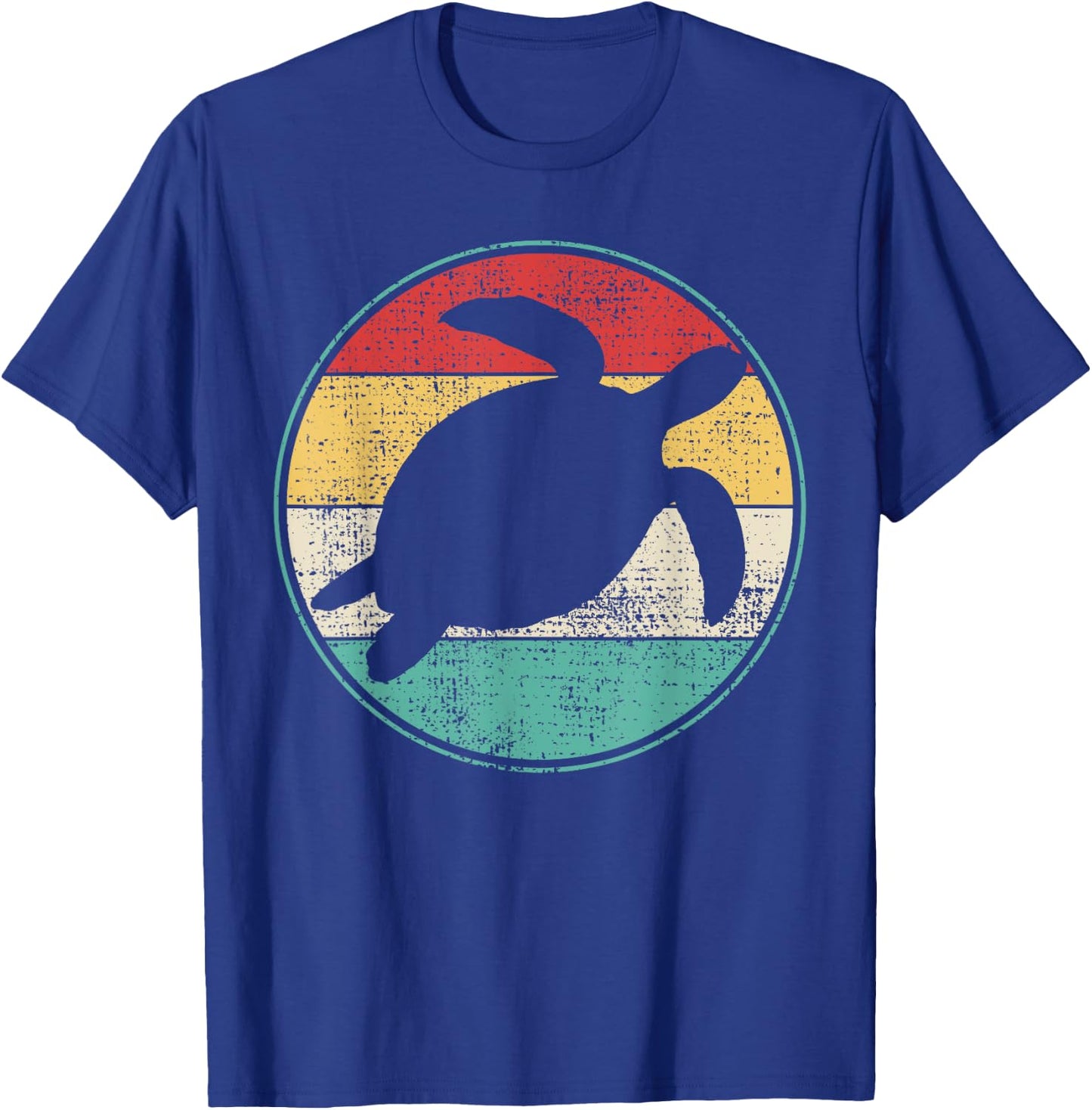 Vintage Retro Turtle Tortoise Waterturtle Marine Biologist T-Shirt - T-Shirt | Royal
