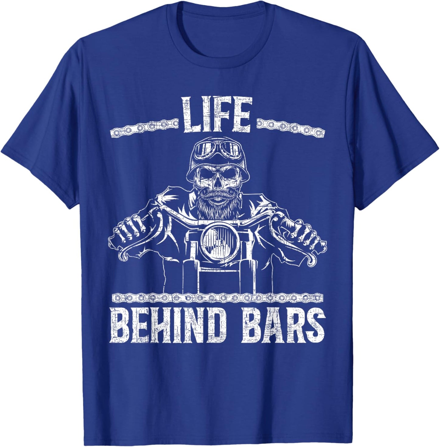 Life Behind Bars Biker Motorcycle T-Shirt - T-Shirt | Royal