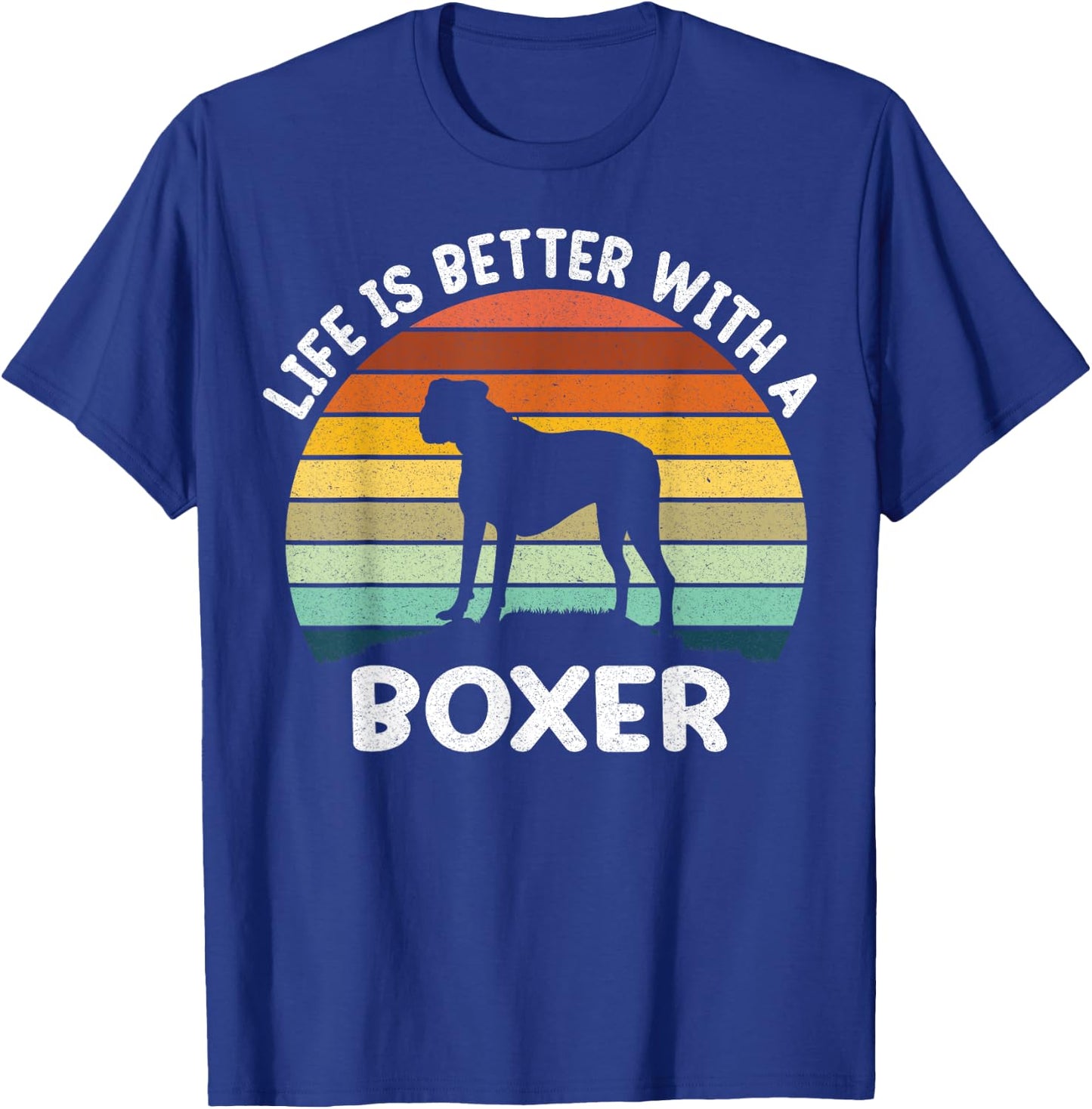 Life is Better With A Boxer Dog Boxer Dad Boxer mom Men Women Kids T-Shirt - T-Shirt | Royal