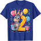 Donkey 2nd birthday boy girl 2 years old second two Donkey T-Shirt - T-Shirt | Royal
