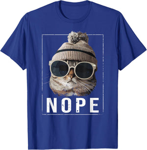 Funny Cat Nope T-Shirt - T-Shirt | Royal