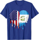 American Guatemalan Hispanic Heritage Month Flag Heart T-Shirt - T-Shirt | Royal