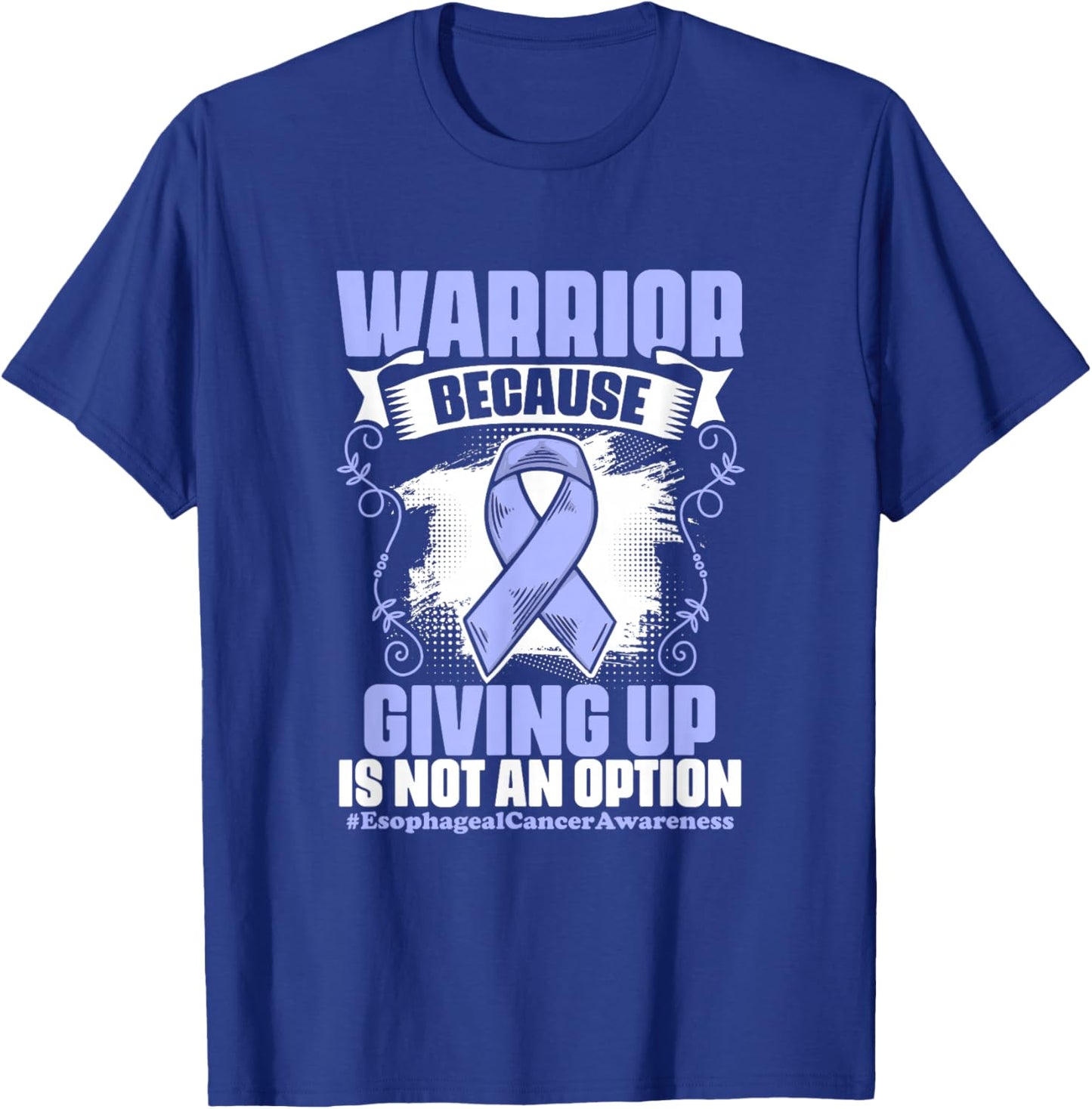 Esophagus Cancer Warrior Purple Esophageal Cancer Awareness T-Shirt - T-Shirt | Royal