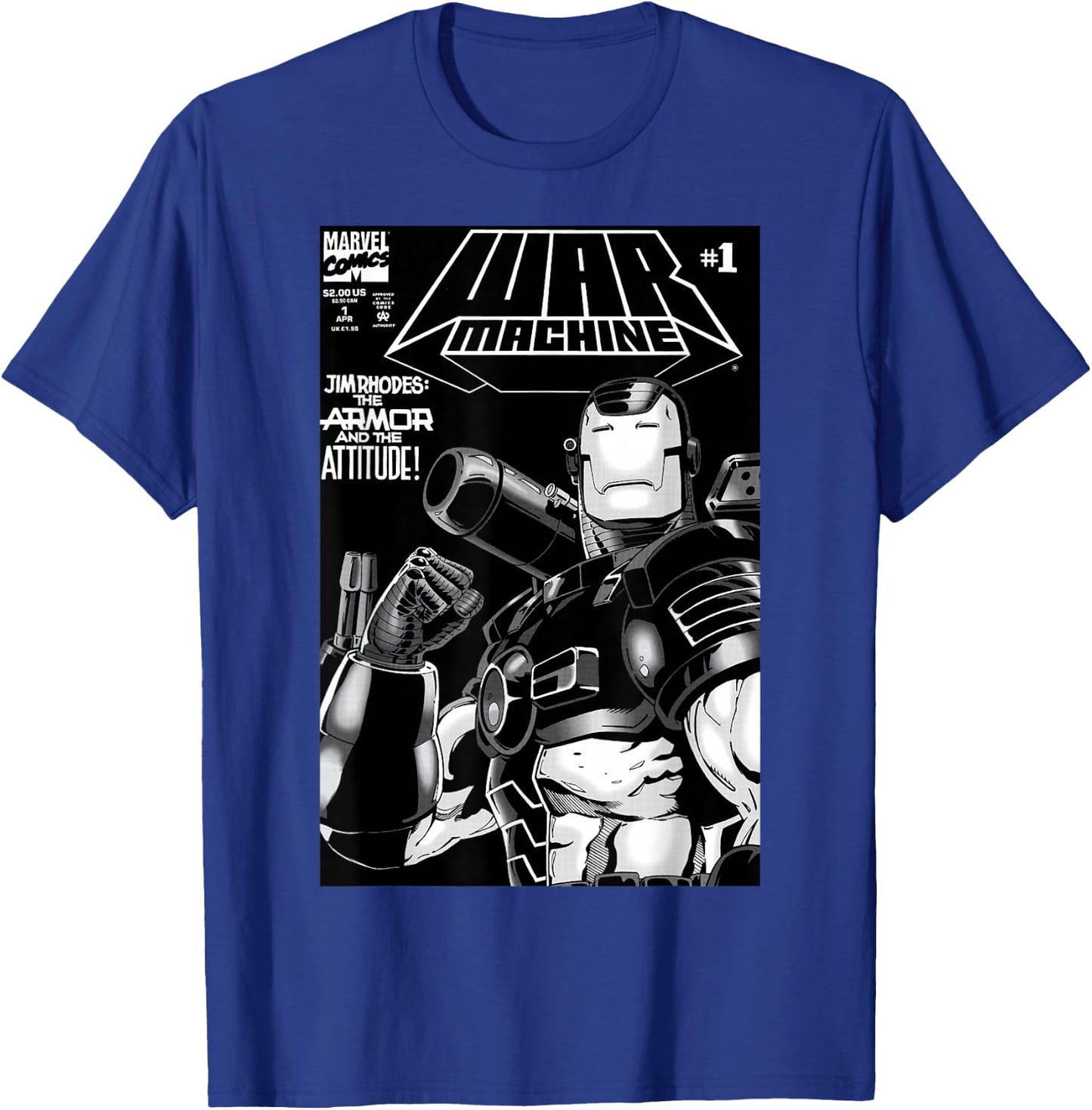 Marvel War Machine Number 1 Comic Cover T-Shirt - T-Shirt | Royal