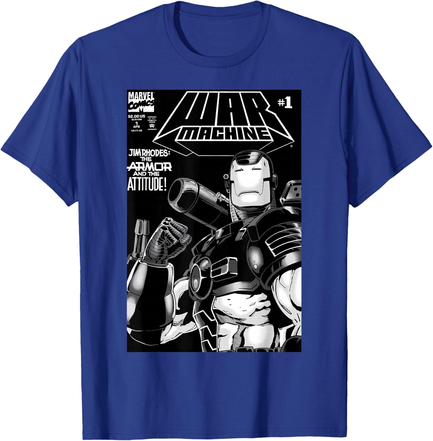 Marvel War Machine Number 1 Comic Cover T-Shirt - T-Shirt | Royal