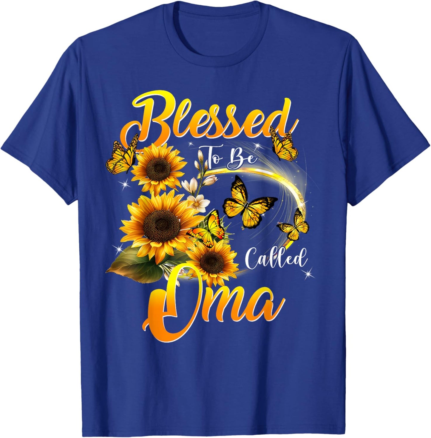 Blessed To Be Called Oma Sunflower Mother's Day T-Shirt - T-Shirt | Royal